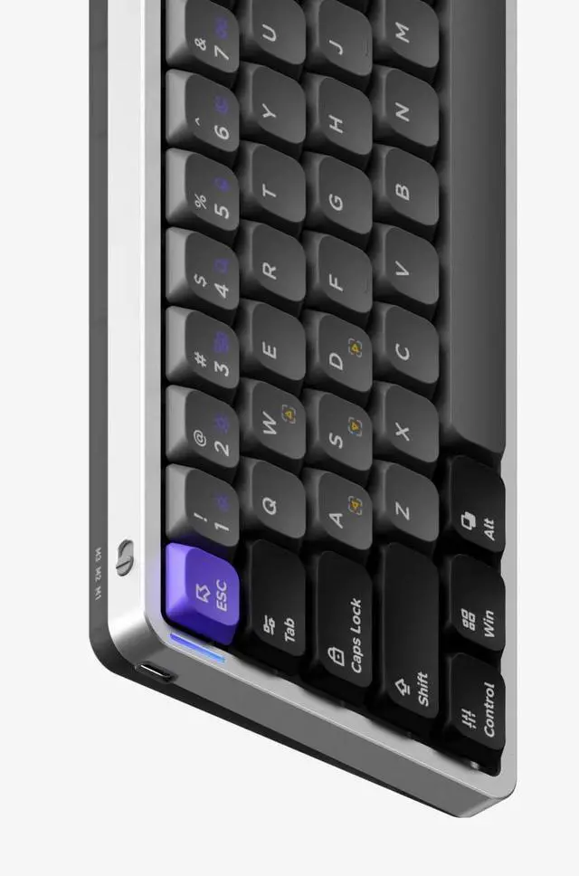 Alt view image 7 of 7 - nuphy Air60 HE Wired Magnetic Gaming Keyboard,61 Keys Rapid Trigger,60% Compact,Actuation Point Adjustable, 8K Hz Polling Rate,Hall Effect Keyboard Low-Profile Magnetic Jade Switch