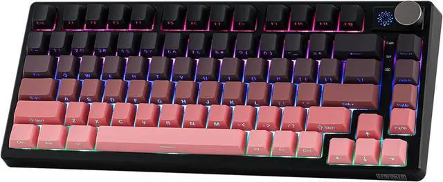 Main image of EPOMAKER HE75 Mechanical Keyboard with Changeable Knob Module, Wireless Gaming Keyboard with 4000mAh Battery, Hot-Swappable Gasket Keyboard with RGB Backlight
