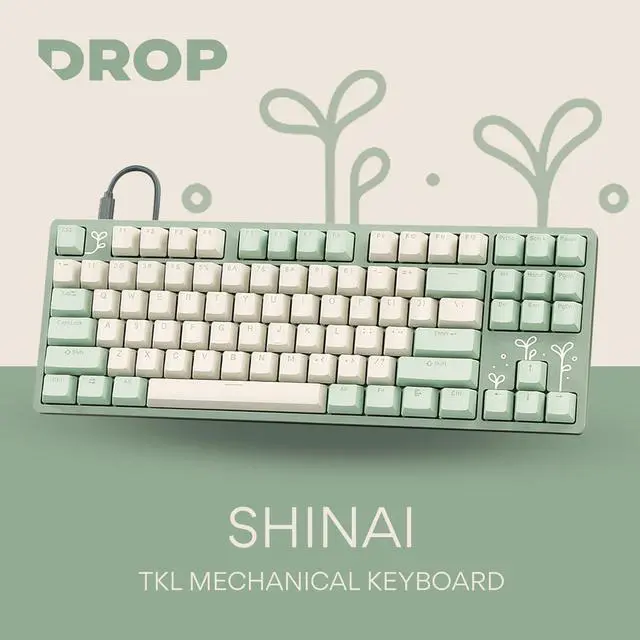 Alt view image 2 of 7 - DROP Expression Series Shinai TKL Mechanical Keyboard - Holy Panda X Tactile Switches - PBT Double-Shot Keycaps - LED Backlight - Green
