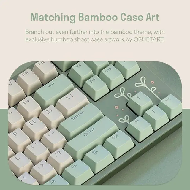 Alt view image 7 of 7 - DROP Expression Series Shinai TKL Mechanical Keyboard - Holy Panda X Tactile Switches - PBT Double-Shot Keycaps - LED Backlight - Green