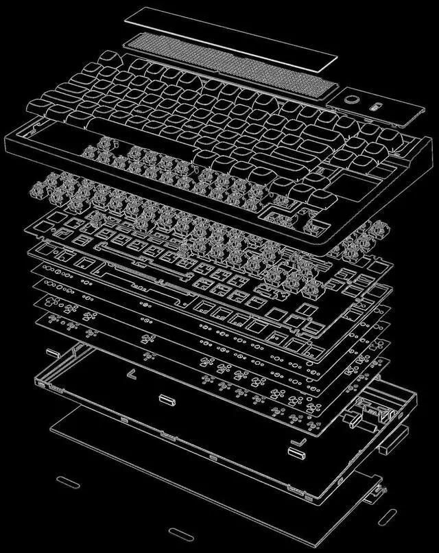 Alt view image 7 of 7 - EPOMAKER DynaTab 75X Wireless Gaming Keyboard with Custom Dot-Matrix RGB LED Screen, Hot Swap Gasket-Mounted Mechanical Keyboard, Bluetooth/2.4G/USB-C Custom Keyboard (Black, Sea Salt Silent Switch)