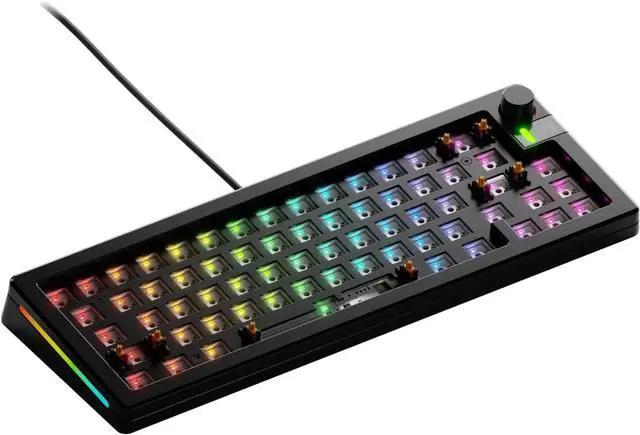 Main image of Glorious Gaming - GMMK 3 PRO Barebones Custom Keyboard Kit w/Knob, Custom Modular Aluminum Body & Gasket System, Hotswappable 65% Compact Keyboard, Sound Dampening Foam, Aluminum Switch Plate(Black)