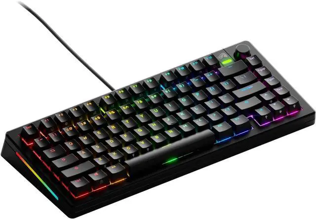Main image of Glorious Gaming - GMMK 3 Custom Mechanical Gaming Keyboard with Knob, 75% Tenkeyless Keyboard, Modular Gasket System, Doubleshot PBT Keycaps, Aluminum Switch Plate, Hotswappable Switches, ANSI (Black)