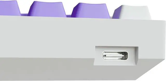 Alt view image 5 of 5 - KRAKEN KEYBOARDS Pro 60 Percent Keyboard 60% Gaming Keyboard Mechanical - White & Purple - HOT SWAPPABLE - for Gaming On PC, Xbox, PlayStation & MAC (Purple Cloud | Silver Switches)