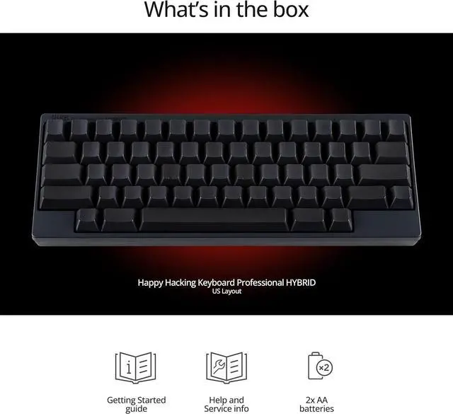 Alt view image 6 of 6 - HHKB - Happy Hacking Keyboard Professional Hybrid (Wireless, Bluetooth, Wired, USB, Mac, Windows, Charcoal, Blank) with 2 Year Advance Exchange Warranty