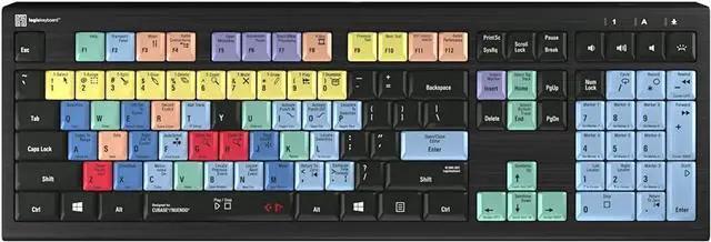 Main image of Logickeyboard Backlit 'Astra2' Designed for Composing in Steinberg Cubase on Windows PC  p/n LKB-CBASE-A2PC-US