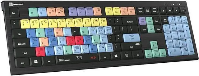 Alt view image 2 of 7 - Logickeyboard Backlit 'Astra2' Designed for Composing in Steinberg Cubase on Windows PC  p/n LKB-CBASE-A2PC-US