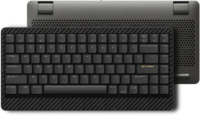 Main image of LOFREE Edge Low Profile Mechanical Keyboard, 75% Rechargeable Bluetooth and Wired Connection for Window, Mac OS/POM Switches 2.0, Carbon Fiber Top Case, Mg Alloy Bottom Case (Volcano Grey)