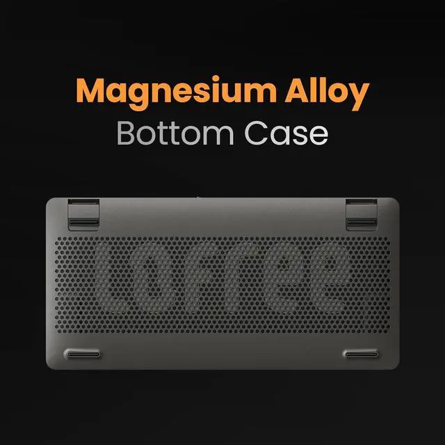 Alt view image 3 of 7 - LOFREE Edge Low Profile Mechanical Keyboard, 75% Rechargeable Bluetooth and Wired Connection for Window, Mac OS/POM Switches 2.0, Carbon Fiber Top Case, Mg Alloy Bottom Case (Volcano Grey)