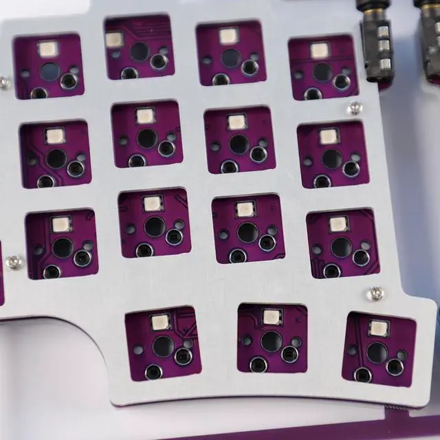 Alt view image 2 of 7 - YMDK Split 36 Keys Ergonomics 40% Layout Hot swappable Mechanical Keyboard RGB QMK Vial All Key programmable Mini Independent Gaming Keyboard Kit