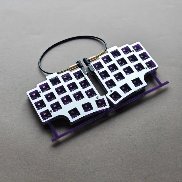 Alt view image 3 of 7 - YMDK Split 36 Keys Ergonomics 40% Layout Hot swappable Mechanical Keyboard RGB QMK Vial All Key programmable Mini Independent Gaming Keyboard Kit