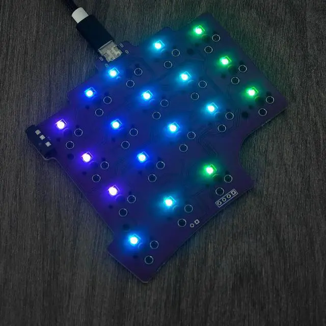 Alt view image 4 of 7 - YMDK Split 36 Keys Ergonomics 40% Layout Hot swappable Mechanical Keyboard RGB QMK Vial All Key programmable Mini Independent Gaming Keyboard Kit