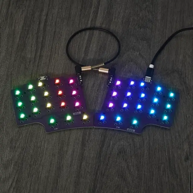Alt view image 7 of 7 - YMDK Split 36 Keys Ergonomics 40% Layout Hot swappable Mechanical Keyboard RGB QMK Vial All Key programmable Mini Independent Gaming Keyboard Kit