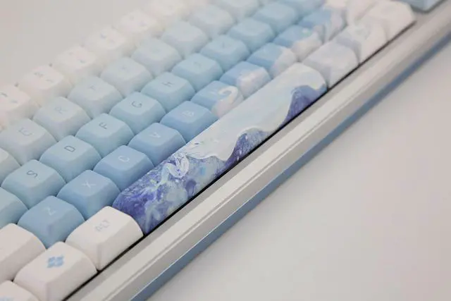 Alt view image 5 of 7 - Varmilo Sword68 Ariel Aluminum 65% Hotswap Wireless RGB Mechanical Keyboard (Varmilo MX Daisy L)
