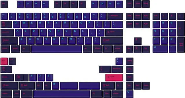 Main image of DROP + MiTo GMK Laser Custom Mechanical Keyboard Keycap Set - 129-keys, Doubleshot, Cherry Profile, for 60%, TKL, 1800 Layouts, etc. (Cyberdeck)