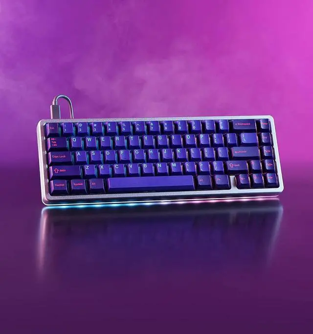 Alt view image 3 of 7 - DROP + MiTo GMK Laser Custom Mechanical Keyboard Keycap Set - 129-keys, Doubleshot, Cherry Profile, for 60%, TKL, 1800 Layouts, etc. (Cyberdeck)