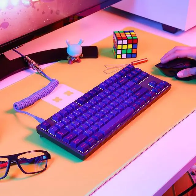 Alt view image 4 of 7 - DROP + MiTo GMK Laser Custom Mechanical Keyboard Keycap Set - 129-keys, Doubleshot, Cherry Profile, for 60%, TKL, 1800 Layouts, etc. (Cyberdeck)