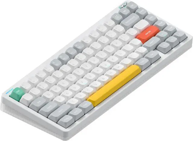 Main image of nuphy Halo75 V2 Mechancial Gaming Kyeboard,75% Wireless Hot Swappable Bluetooth Keyboard,83 Kyes RGB Backlit Keyboard,Support Bluetooth/2.4GHz/USB-C (White, Raspberry (46gf))