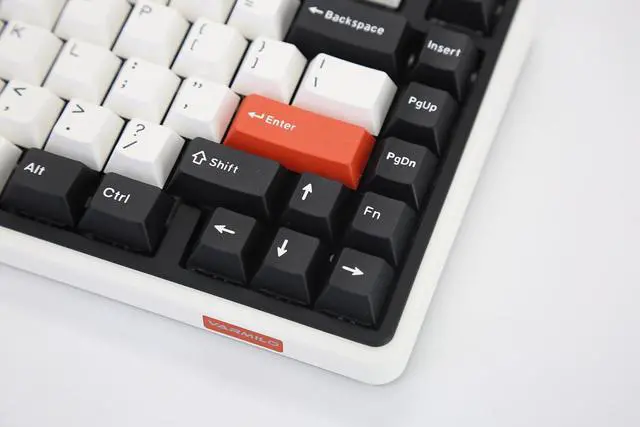 Alt view image 3 of 7 - Varmilo Minilo VXH81 Retro TKL Hotswap White LED Double Shot ABS Mechanical Keyboard (Cherry MX Black Clear-Top)