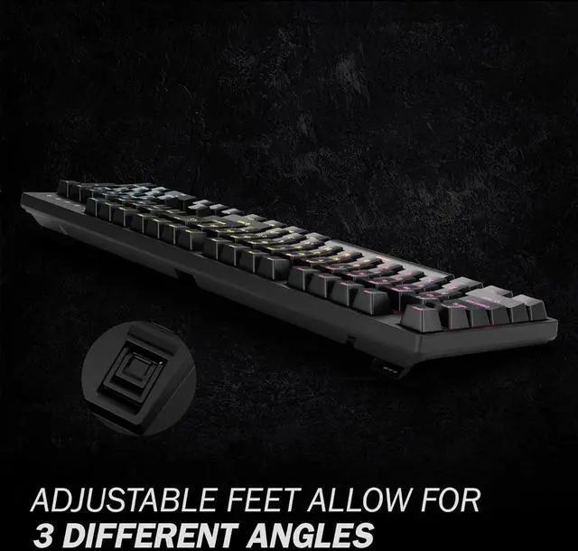 Alt view image 4 of 7 - Durgod Taurus K310 Mechanical Keyboard | RGB Backlit | 104 Keys Full Size | USB C Wired | Doubleshot PBT Keycaps | Programmable Keys | NKRO Rollover | for Windows & Mac | Cherry MX Brown, RGB