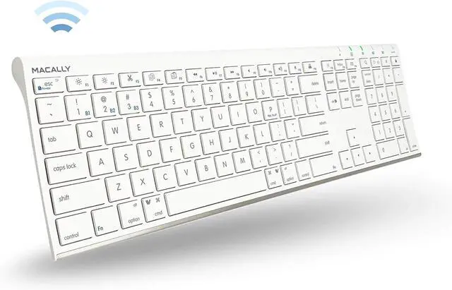 Alt view image 2 of 7 - Macally Bluetooth Wireless Keyboard and Mouse Combo for Mac, Fully Apple Compatible