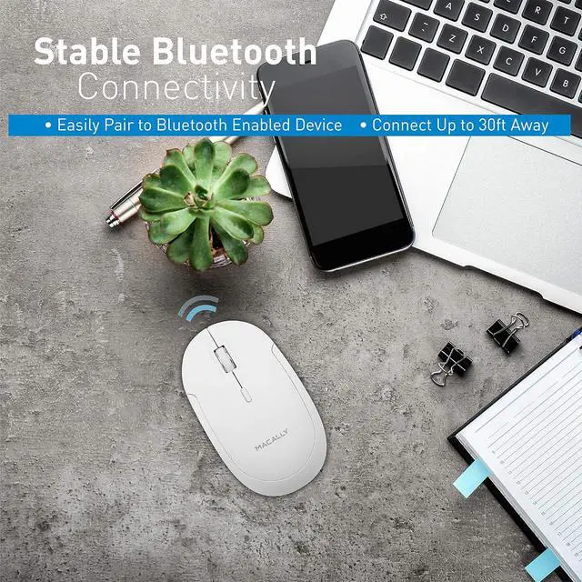 Alt view image 7 of 7 - Macally Bluetooth Wireless Keyboard and Mouse Combo for Mac, Fully Apple Compatible