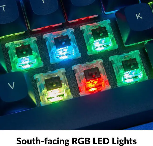 Alt view image 2 of 7 - Keychron Q5 RGB QMK/VIA Programmable Macro Wired Custom Mechanical Keyboard with Hot-Swappable Gateron G Pro Brown Switch, 96% Layout Full Aluminum Double Gasket for Mac Windows Linux(Blue)