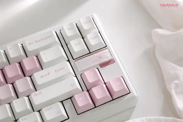 Alt view image 2 of 6 - Varmilo Sword68 Sakura Aluminum 65% Hotswap Wireless RGB Mechanical Keyboard (Kailh Prestige Voice)