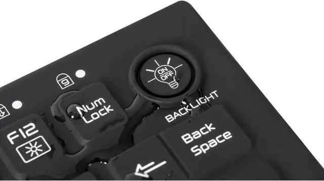 Alt view image 5 of 7 - WetKeys Professional-Grade Mid-Size Rigid Silicone Washable Keyboard with Pointing-Device, Backlight and ON-Off Switch (USB) (Black) | KBWKRC89PB-BK