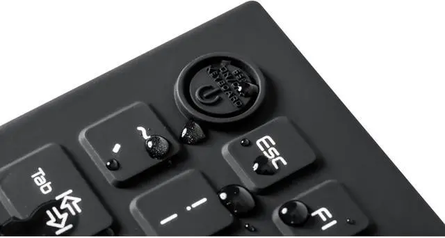 Alt view image 6 of 7 - WetKeys Professional-Grade Mid-Size Rigid Silicone Washable Keyboard with Pointing-Device, Backlight and ON-Off Switch (USB) (Black) | KBWKRC89PB-BK