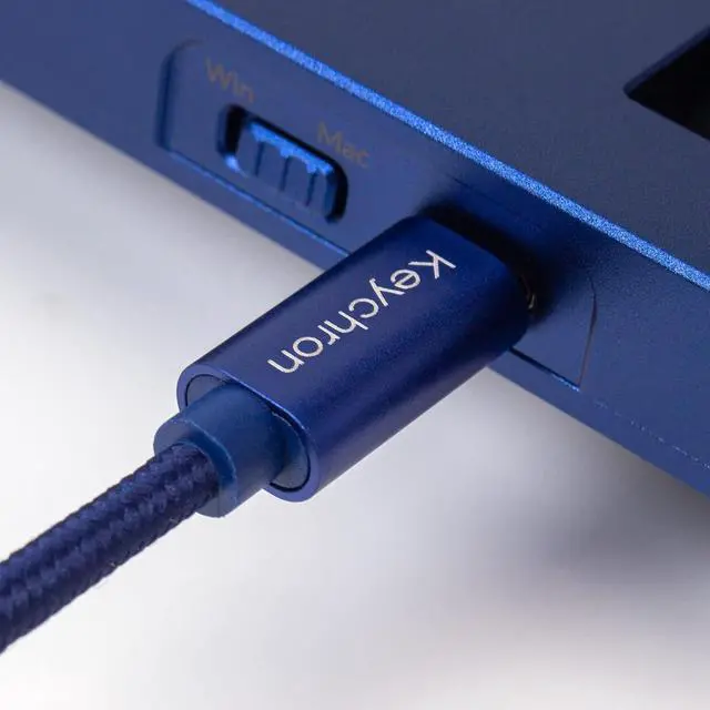 Alt view image 6 of 7 - Keychron Q5 96% Layout Hot-Swappable Wired Custom Mechanical Keyboard Knob Barebone Version, QMK/VIA Programmable Macro, Full Aluminum, RGB Backlight, Double Gasket DIY Kit for Linux Mac Windows-Blue