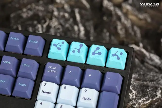 Alt view image 7 of 7 - Varmilo VA Series V2 Aurora Bluetooth White LED Mechanical Keyboard (Gat G Pro 2.0 Silver)