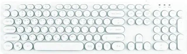 Main image of ACTTO Retro Rainbow LED Wire Keyboard Classic Design (English/Korean Layout) (White)