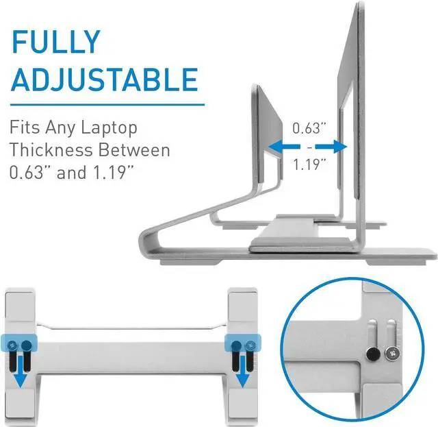 Alt view image 7 of 7 - Macally Wired Mac Keyboard and an Adjustable Vertical Laptop Stand, Simplistic Apple Accessories for Your Office