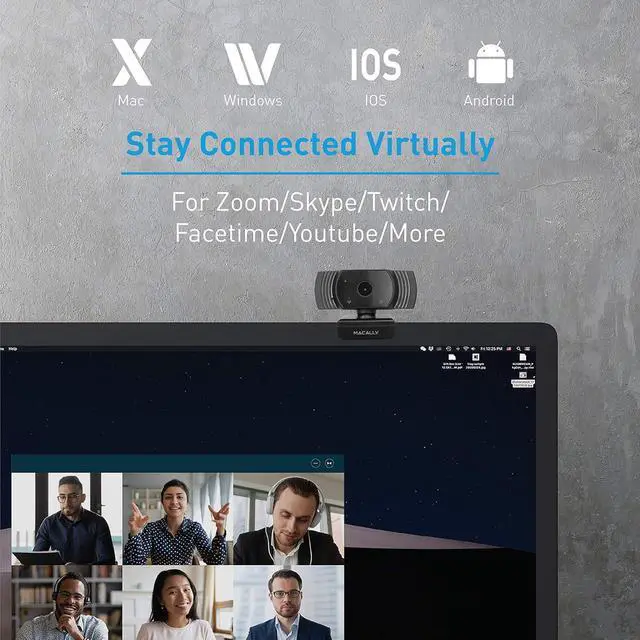 Alt view image 7 of 7 - Macally Compact Bluetooth Keyboard and a 1080P Webcam, Get Ready to Work from Home