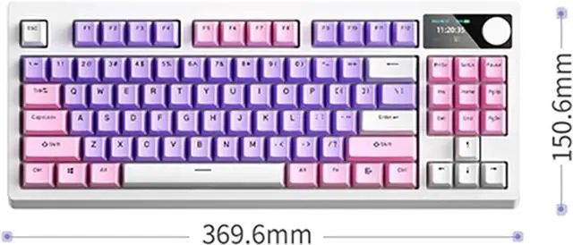 Alt view image 6 of 6 - RGB Mechanical Keyboard with Hot Swappable Keys for Gaming Office Typing (White Switch)