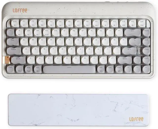 Main image of LOFREE Zero ARTZ Mechanical Keyboard with Marble Palm Rest, 75% Rechargeable Hot-swappable Keyboards with 3 Types Connection for Windows, Mac OS, Linear Switches/Terrazzo Grey