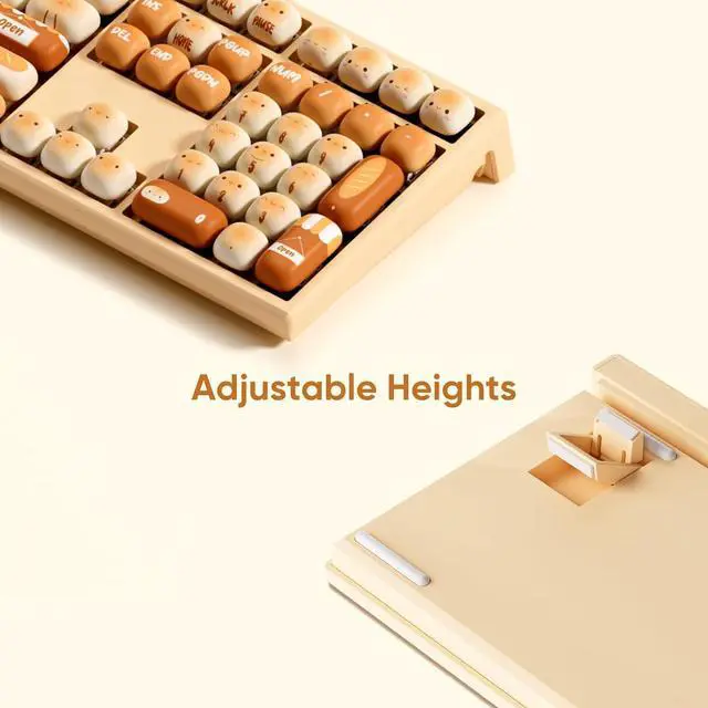 Alt view image 5 of 7 - MONSGEEK AKKO x MG108B Bun Wonderland Mechanical Keyboard Hot-Swappable Multi-Mode Gaming Keyboard with PBT Dye-Sub MOG Profile Keycaps Pre Lubed Piano Switch