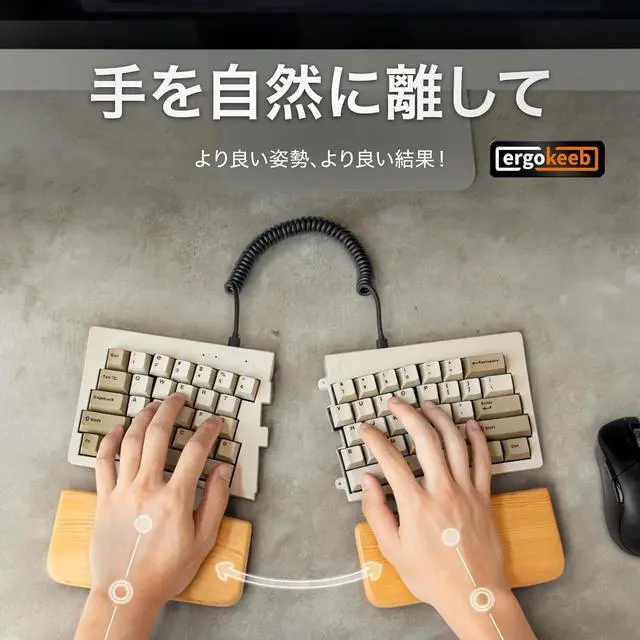 Alt view image 2 of 7 - MD600 Alpha BT Rhino Non-RGB, TKL Ergonomic Mechanical Keyboard, 60% Split-Alice Layout, PBT Double Shot Keycap, Bluetooth5.0, Mac/Windows OS Compatible (Brown)