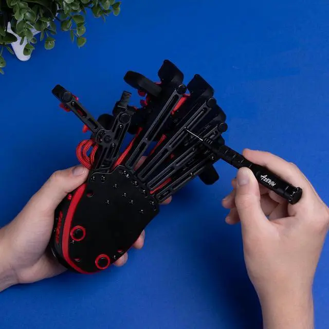 Alt view image 3 of 6 - AZERON Cyborg Compact Gaming Keypad  Programmable One-Handed Keyboard for PC Gaming with Analog Thumbstick and 29 Programmable Keys  3D Printed Customized Keypad for Righties (Red)