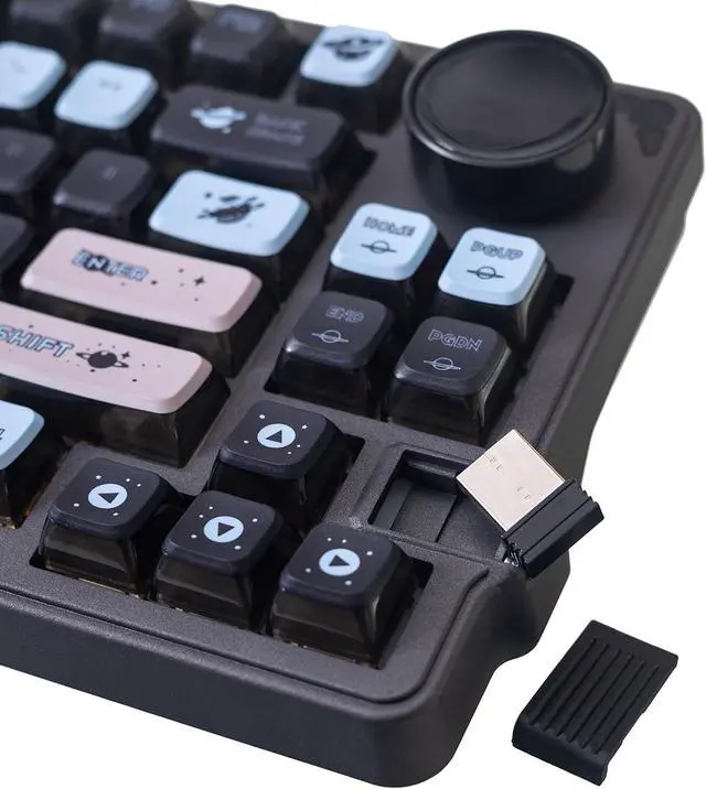 Alt view image 2 of 7 - GK GAMAKAY LK75 75% Gasket Mechanical Keyboard with 2 in 1 TFT Smart Display&Knob, Bluetooth 5.0/2.4GHz/USB-C Wired MDA Profile Keycaps 83 Keys RGB Hot Swap Gaming Keyboard (Mercury Swicth)