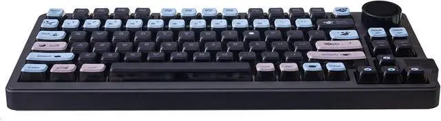 Alt view image 4 of 7 - GK GAMAKAY LK75 75% Gasket Mechanical Keyboard with 2 in 1 TFT Smart Display&Knob, Bluetooth 5.0/2.4GHz/USB-C Wired MDA Profile Keycaps 83 Keys RGB Hot Swap Gaming Keyboard (Mercury Swicth)