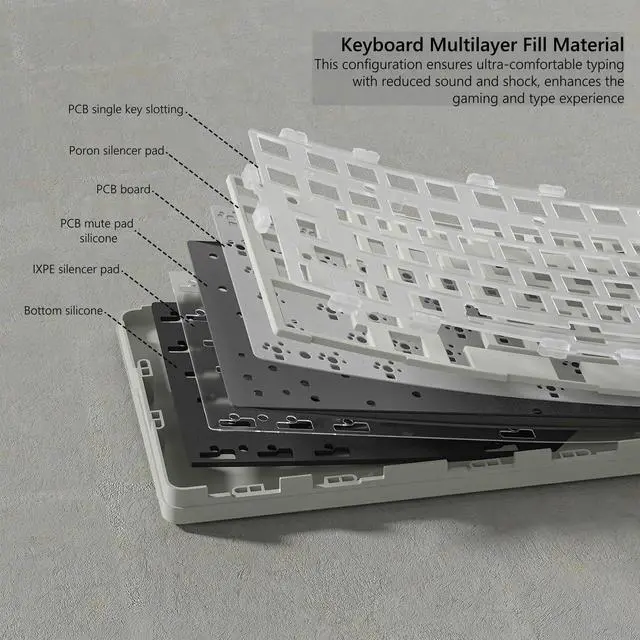 Alt view image 3 of 6 - OG98 Retro Gaming Keyboard with Number Pad, Wireless Mechanical, 4000mAh Creamy Custom,Linear Lubed Switches Hot Swap RGB, PBT Keycaps for Win/Mac