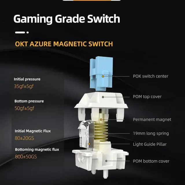 Alt view image 4 of 7 - MU68PRO Rapid Trigger Magnetic Switch Keyboard, Aluminum CNC Frame Mechanical Keyboard, 65% TKL Hot Swapped RGB Programmable Wired Gaming Keyboard for Win/Mac Gamer-Black