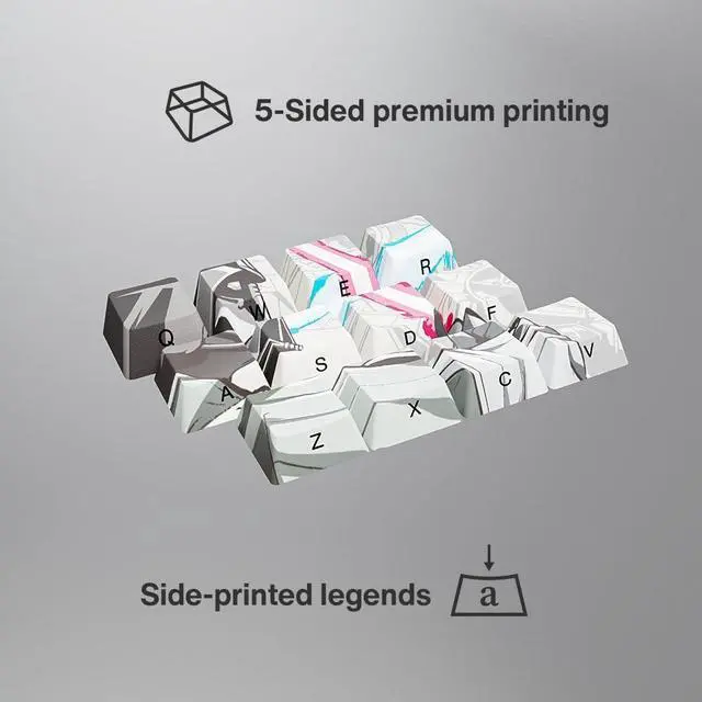 Alt view image 4 of 7 - Team Liquid Star Wars Skywalker PBT Dye Sub Keycaps for Mechanical Gaming Keyboards, Cherry MX Switches, Custom Side Print, ANSI ISO Support, US Layout