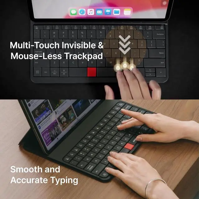 Alt view image 2 of 7 - Fusion Keyboard, Universal, Portable All-in-One with Built-in Touchpad, Bluetooth, iPad, Mac, Windows, Android, Chrome OS
