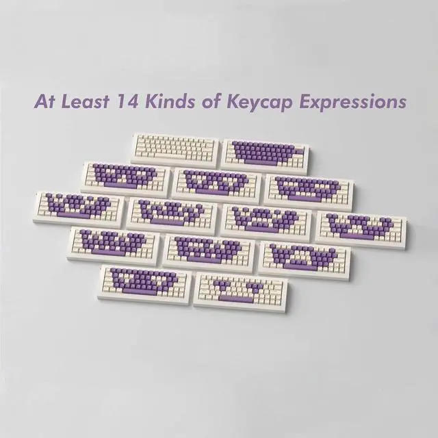Alt view image 5 of 7 - 02Lilith 60% 5.5° Ergonomic Keyboard with OEM Keycaps, Lego-Compatible Case, Gasket Mount, Wired, RGB, Hot-Swappable, Linear Switch, QMK, Vial for Win/Mac, Full Kit, White (Lilith 60%)