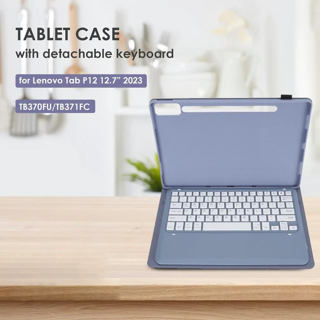 Alt view image 3 of 7 - Protective Case with Keyboard for Tab P12 12.7" 2023 TB370FU/TB371FC