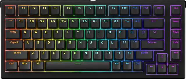Main image of Rapid Trigger Gaming Keyboard with Magnetic Switches, 75% Wired Mechanical Keyboard MG75S HE Black Shine-Through 8k Magnetic Switch (Kailh Pink Magnetic)