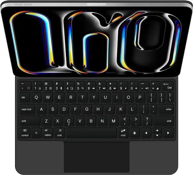 Alt view image 2 of 7 - iPad Pro 11 Inch (M4, 2024) Case with Keyboard, Magnetic Detachable Keyboard with Multi-Touch Trackpad, Backlit Wireless Keyboard Case with Easy-Set Magnetic Portrait/Landscape Stand, Black